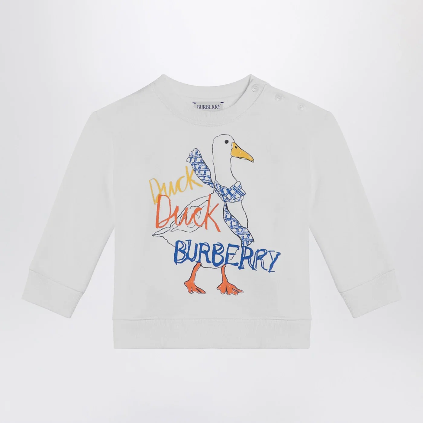 Burberry White sweatshirt with logo print