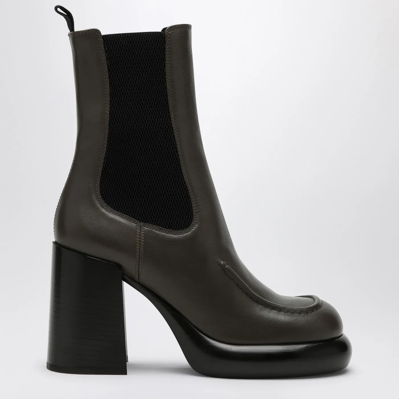 Burberry Chelsea Wedge boot in dark green leather
