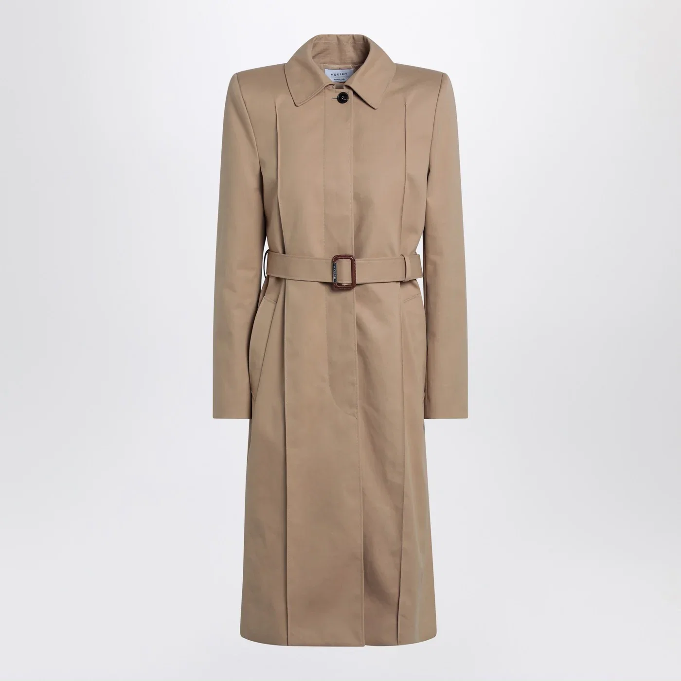 Alexander McQueen Beige trench coat with belt