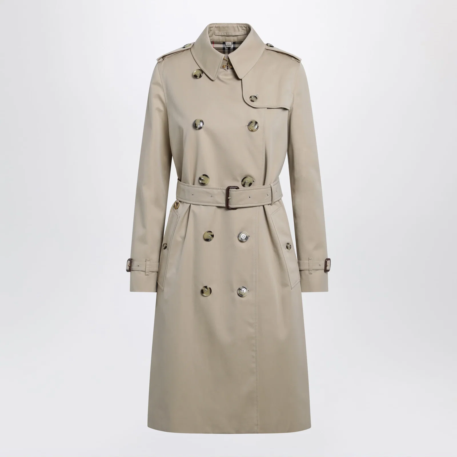 Burberry Long Kensington Heritage cotton trench coat in honey