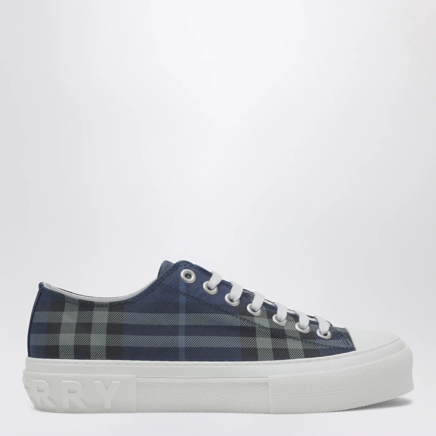 Burberry Blue Check cotton Sneakers