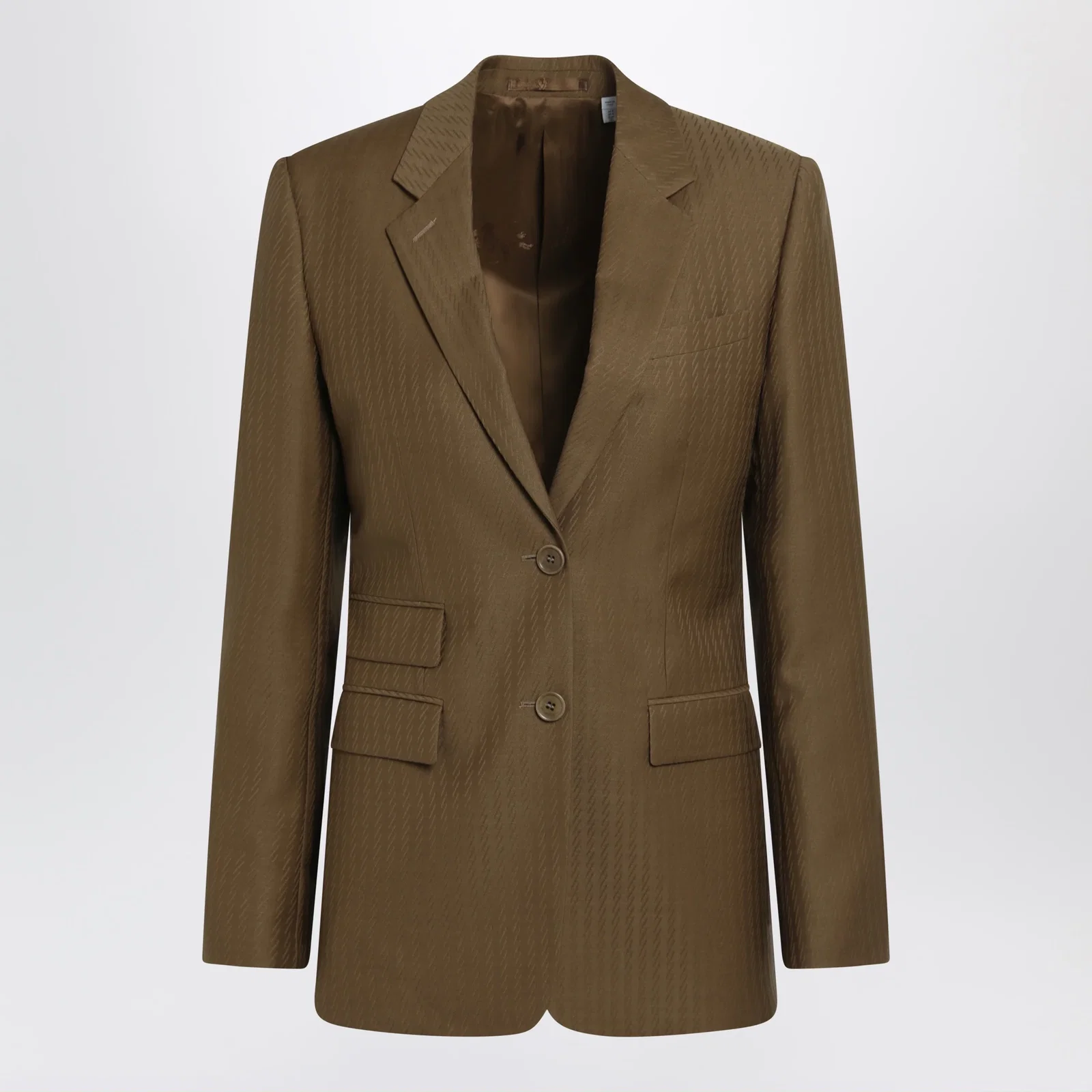 Burberry Tailored single-breasted wool and mohair brown jacket
