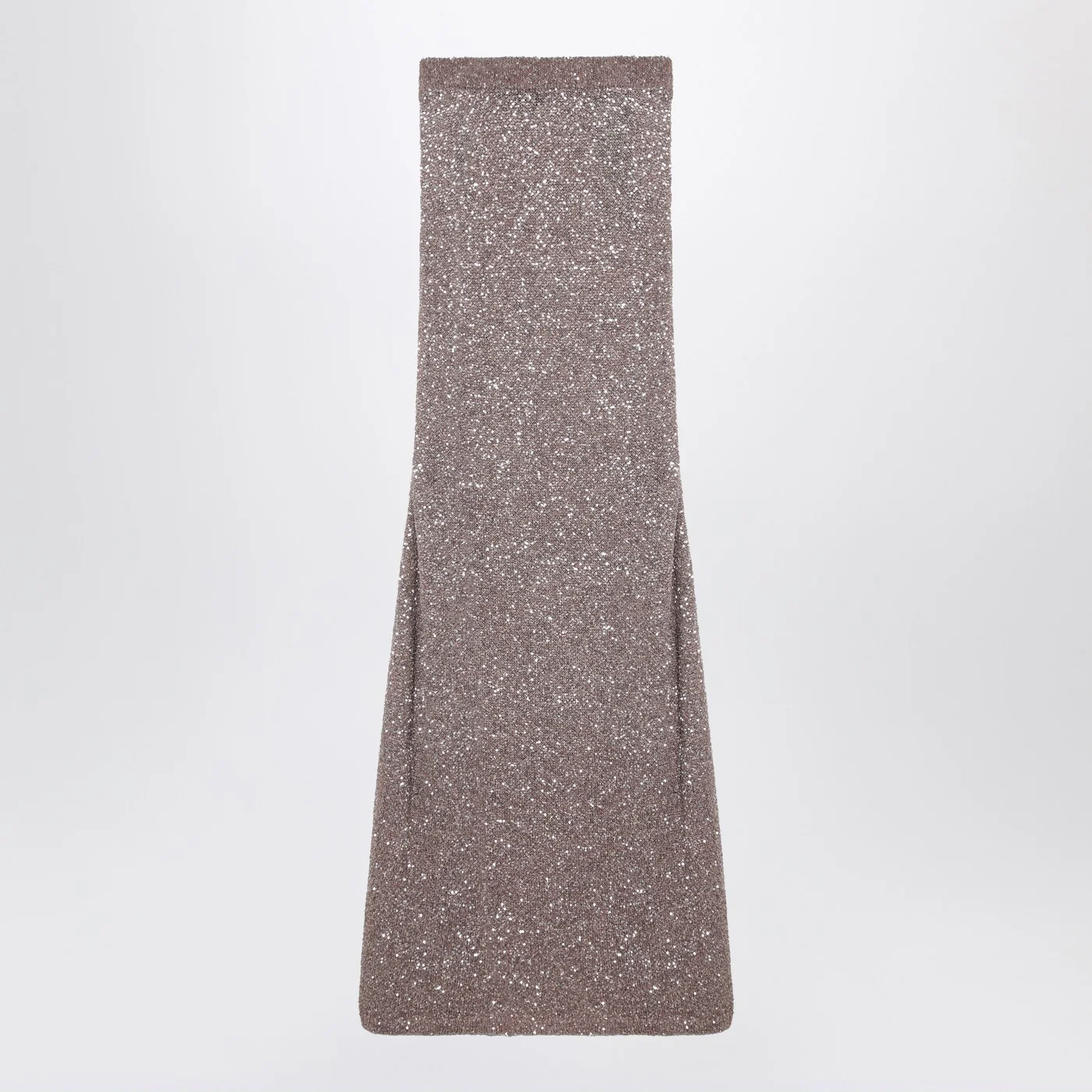 Balenciaga Light brown/silver maxi skirt with sequins