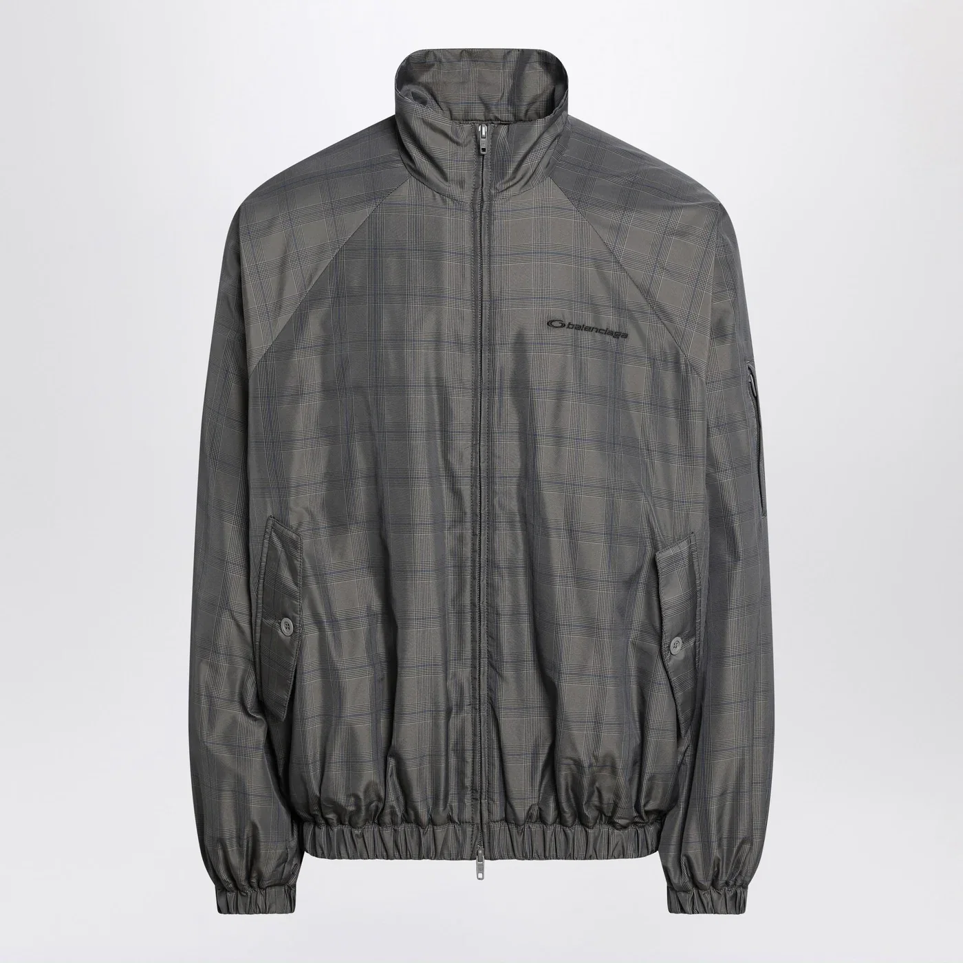 Balenciaga Grey/blue nylon zip-up jacket