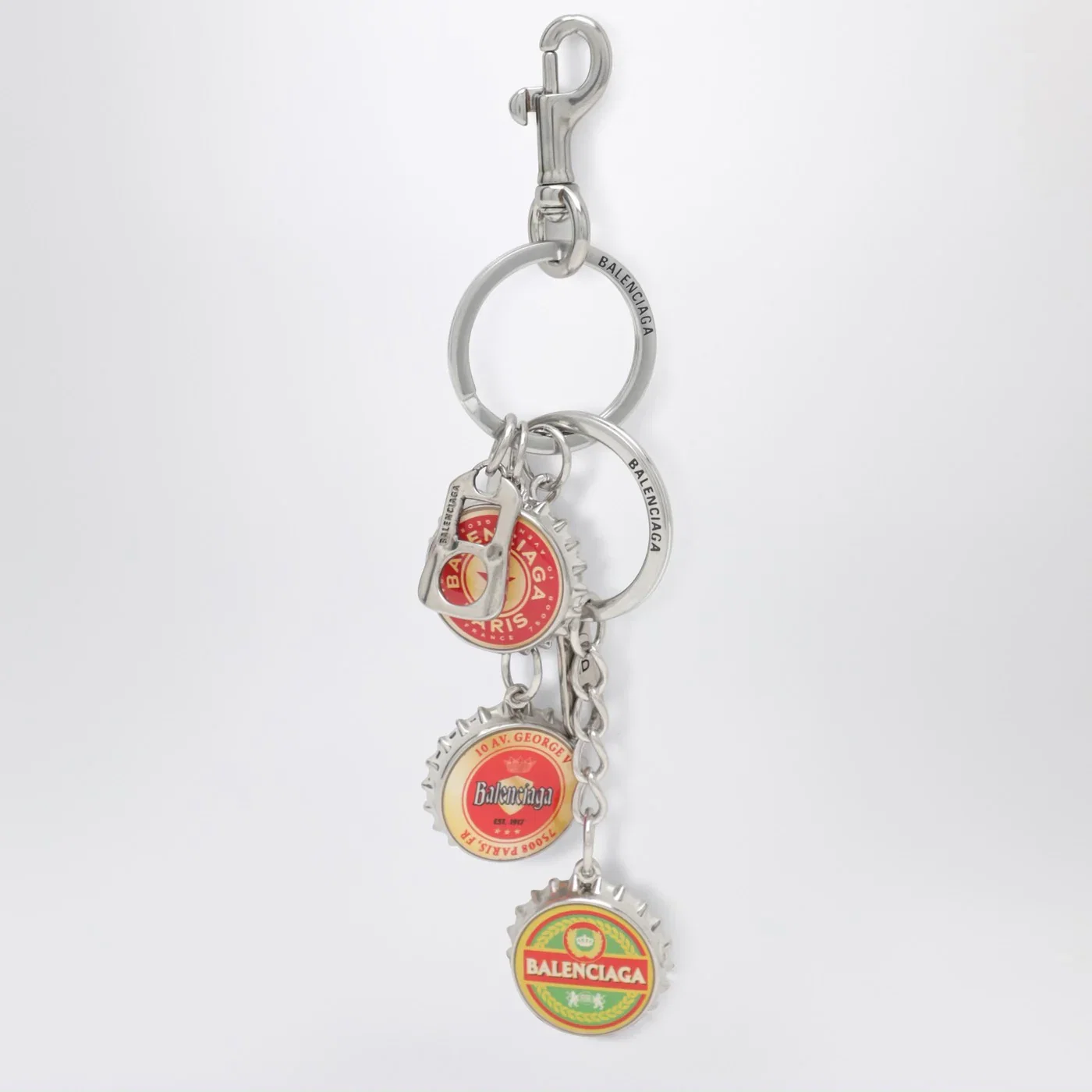 Balenciaga Logo bottle cap keyring charm