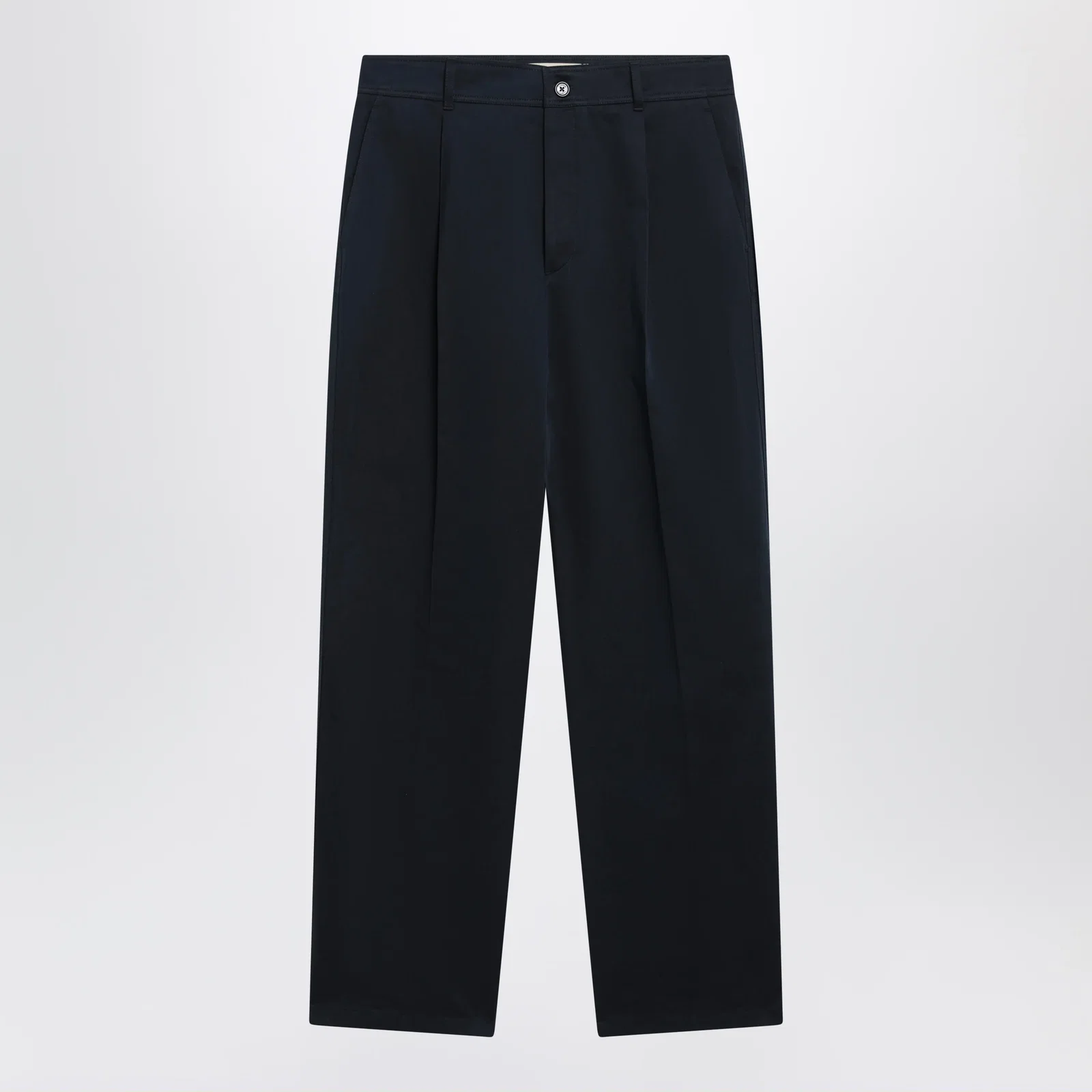 Valentino Navy blue cotton trousers