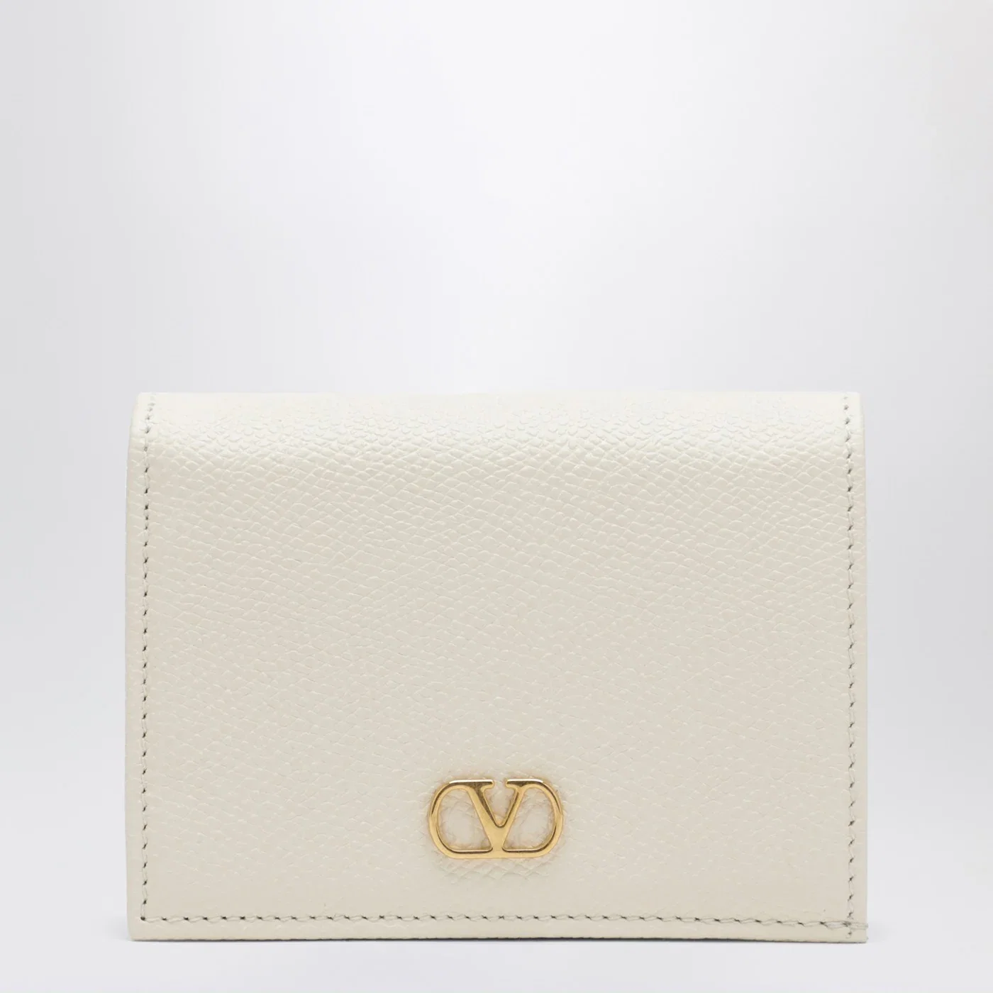 Valentino Garavani VLogo Signature ivory leather wallet