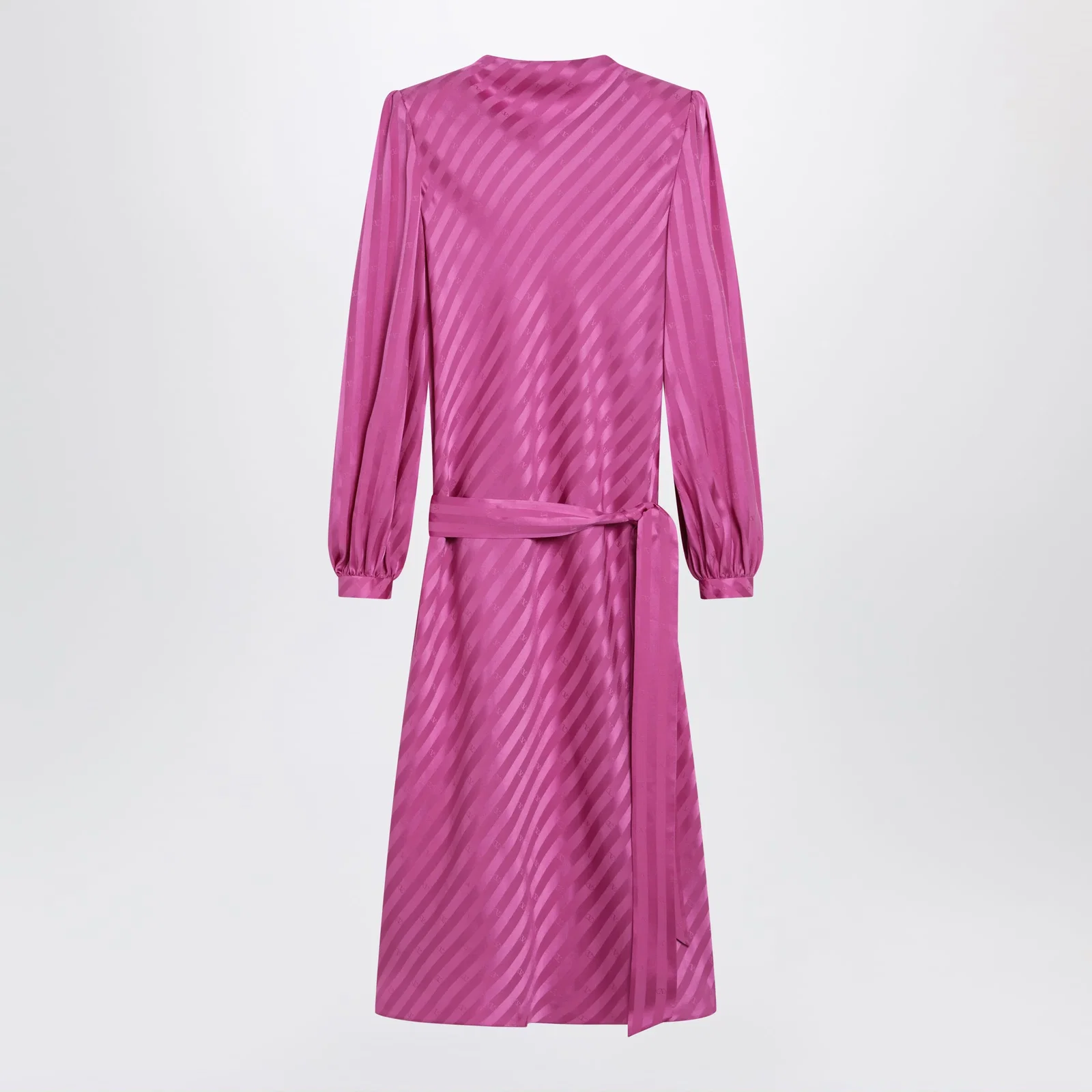 Valentino Fuchsia silk jacquard midi dress