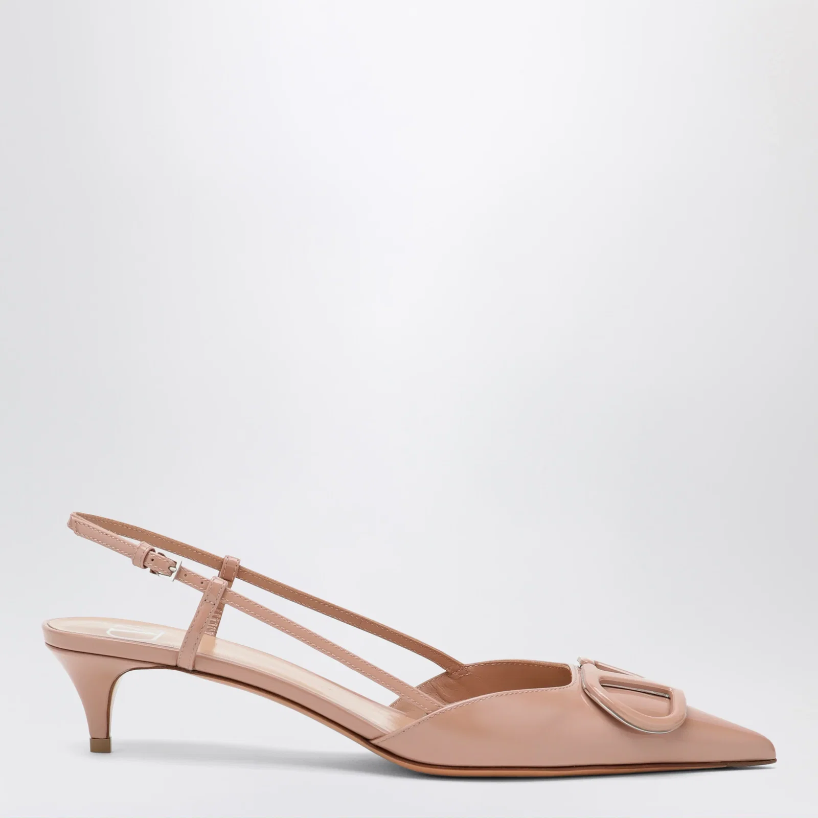 Valentino Garavani Cinnamon pink VLogo Signature patent leather slingback pumps
