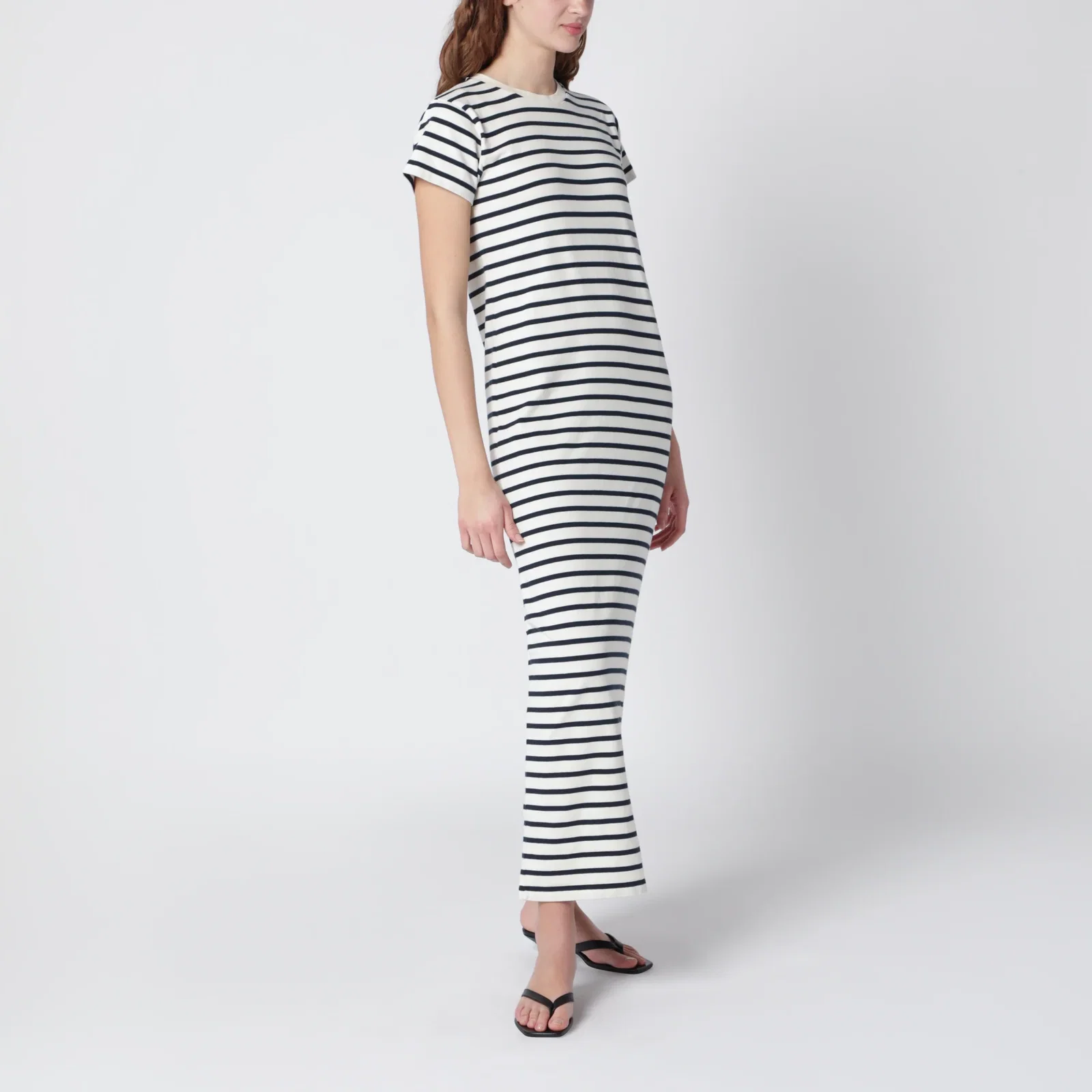 ANINE BING Wynne Striped Maxi Cotton Dress