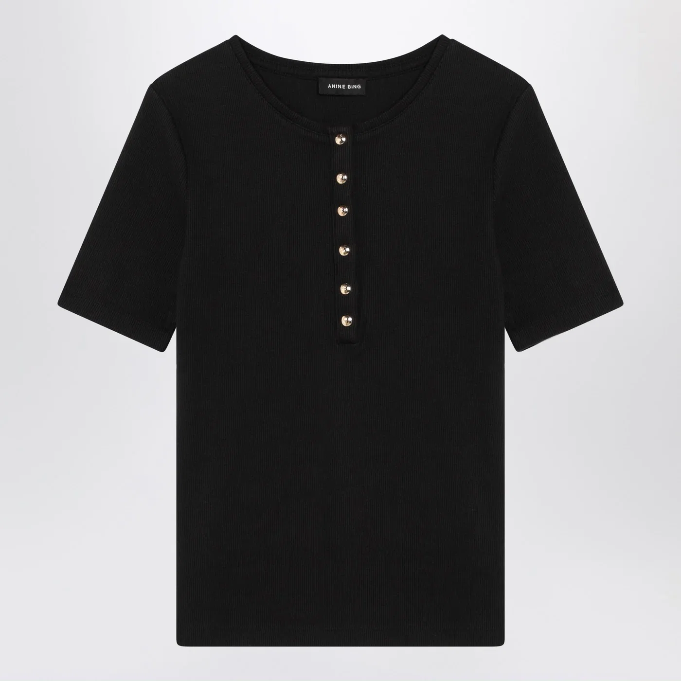 ANINE BING Black short-sleeved t-shirt