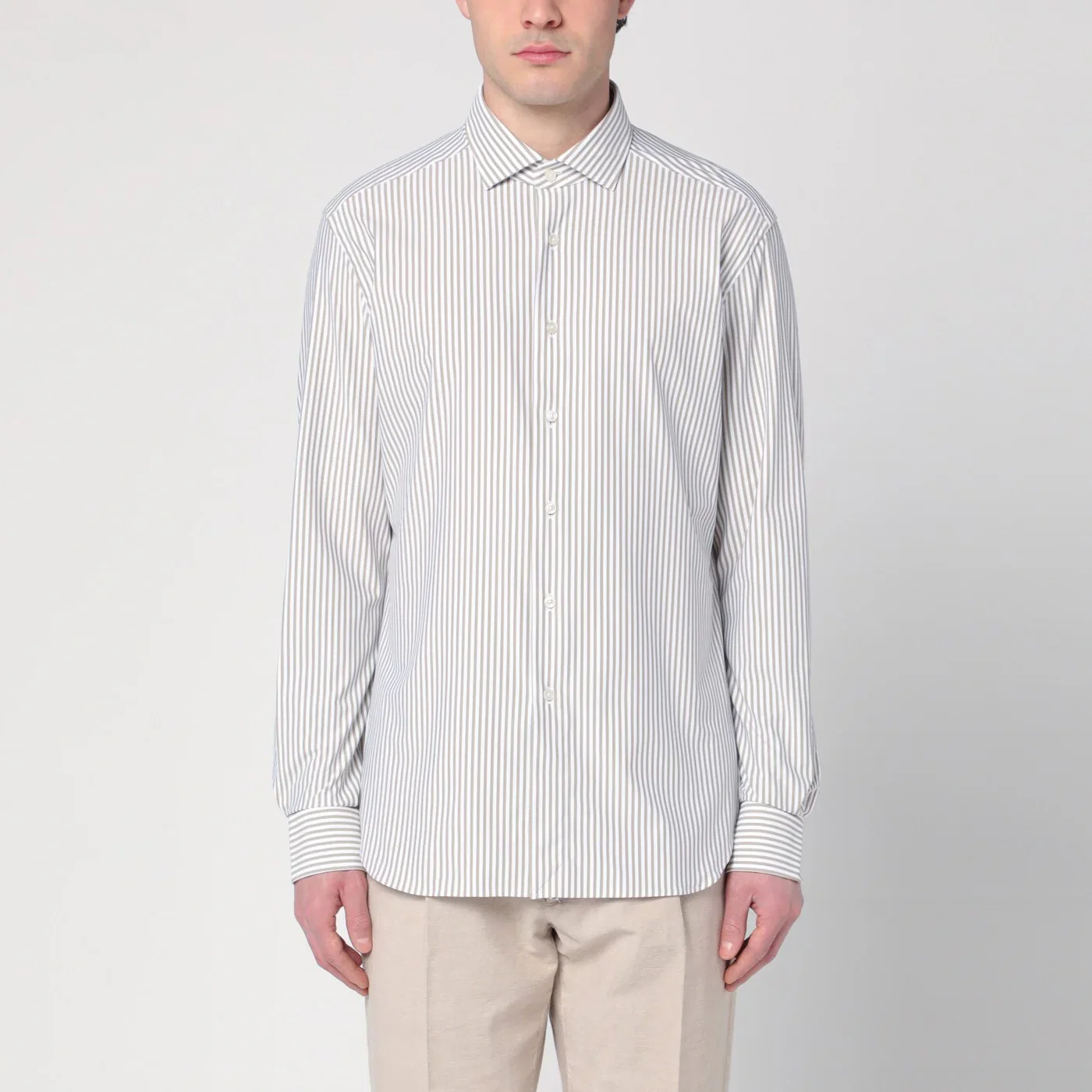 XACUS White/beige cotton shirt