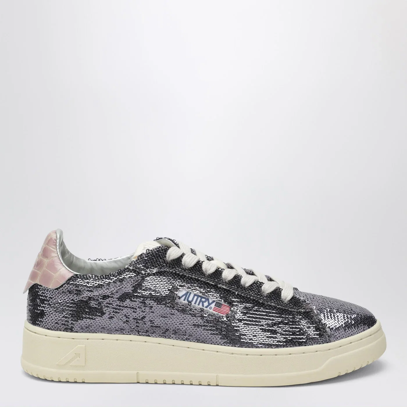 AUTRY Sneakers Dallas Sparkling in grey sequins