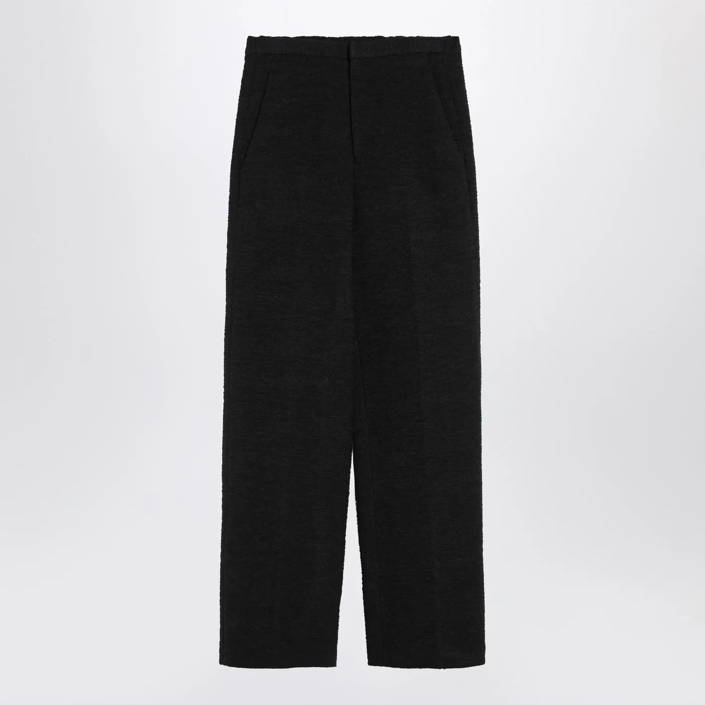 LouLou De Saison Black straight bouclé trousers