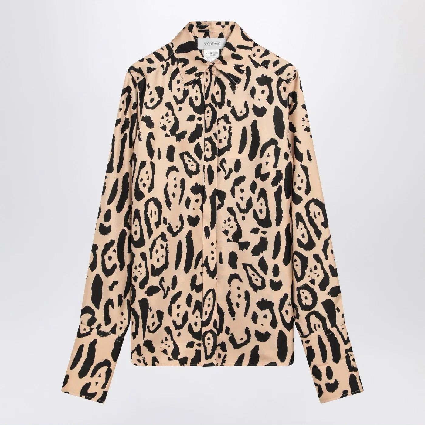 Sportmax Silk animal print shirt