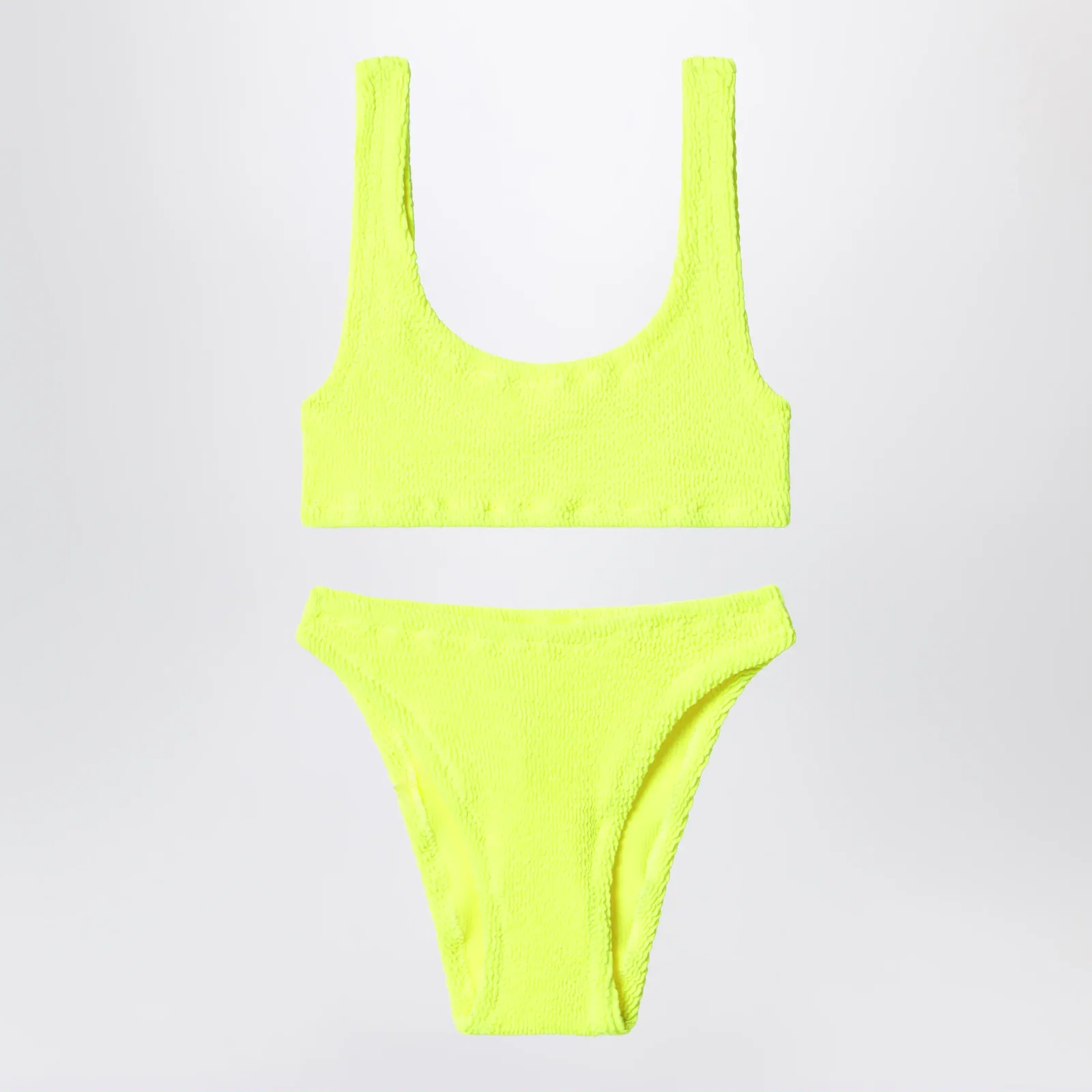 MC2 Saint Barth Baker bikini in neon yellow crinkle fabric
