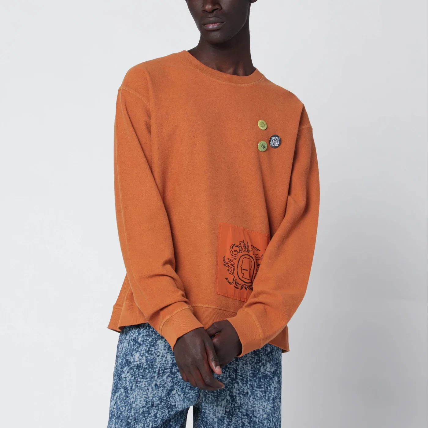 Brain Dead Earth-tone Gargoyle cotton sweatshirt