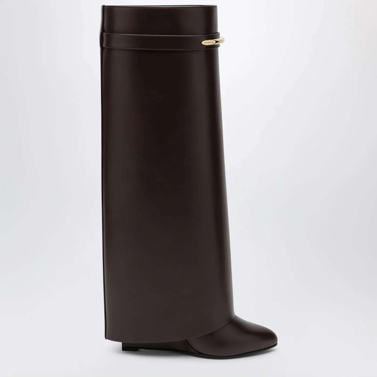 Givenchy Shark Pinch leather boots in ebony brown