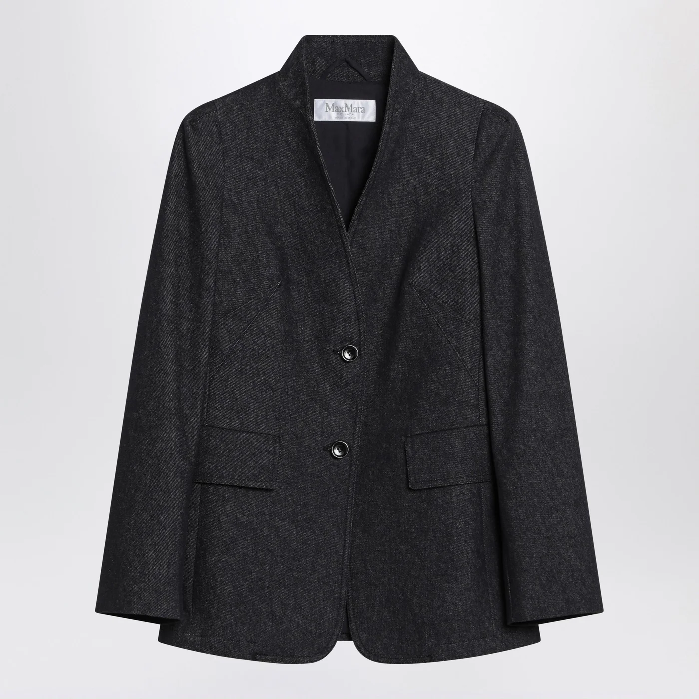 Max Mara Midnight blue jacket in cotton denim effect