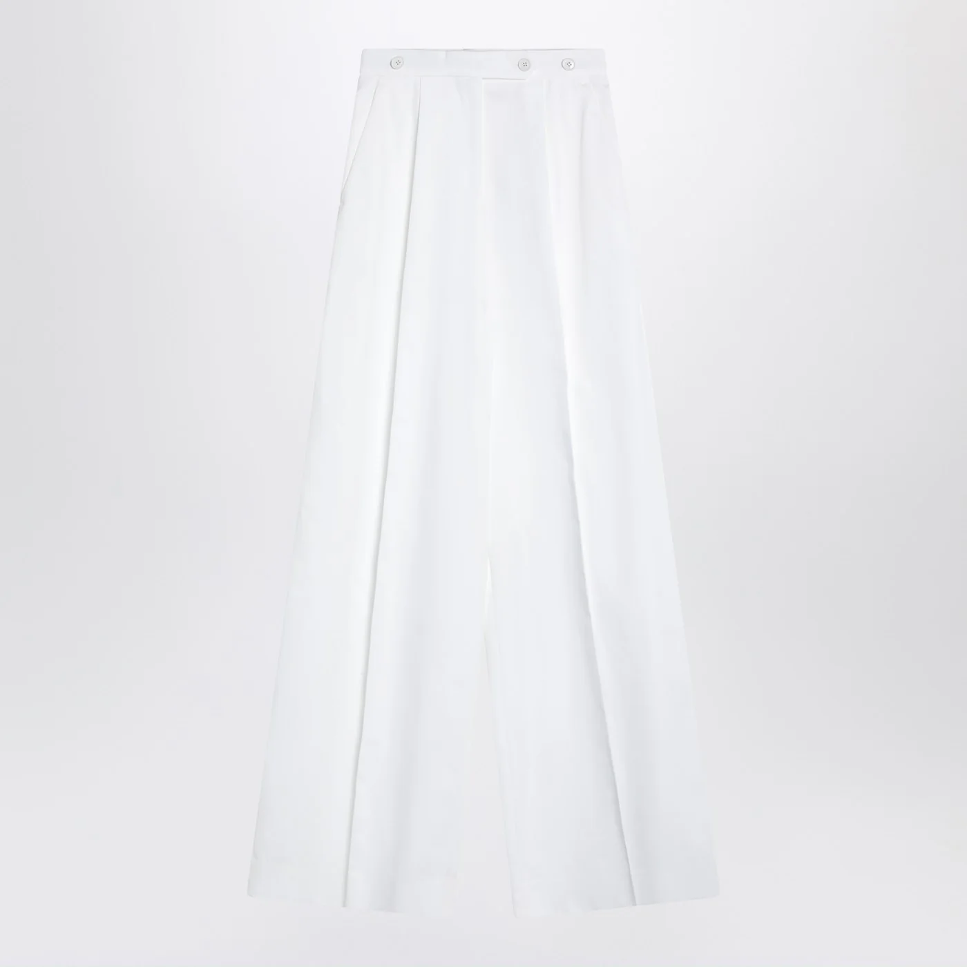Givenchy White pleated cotton trousers