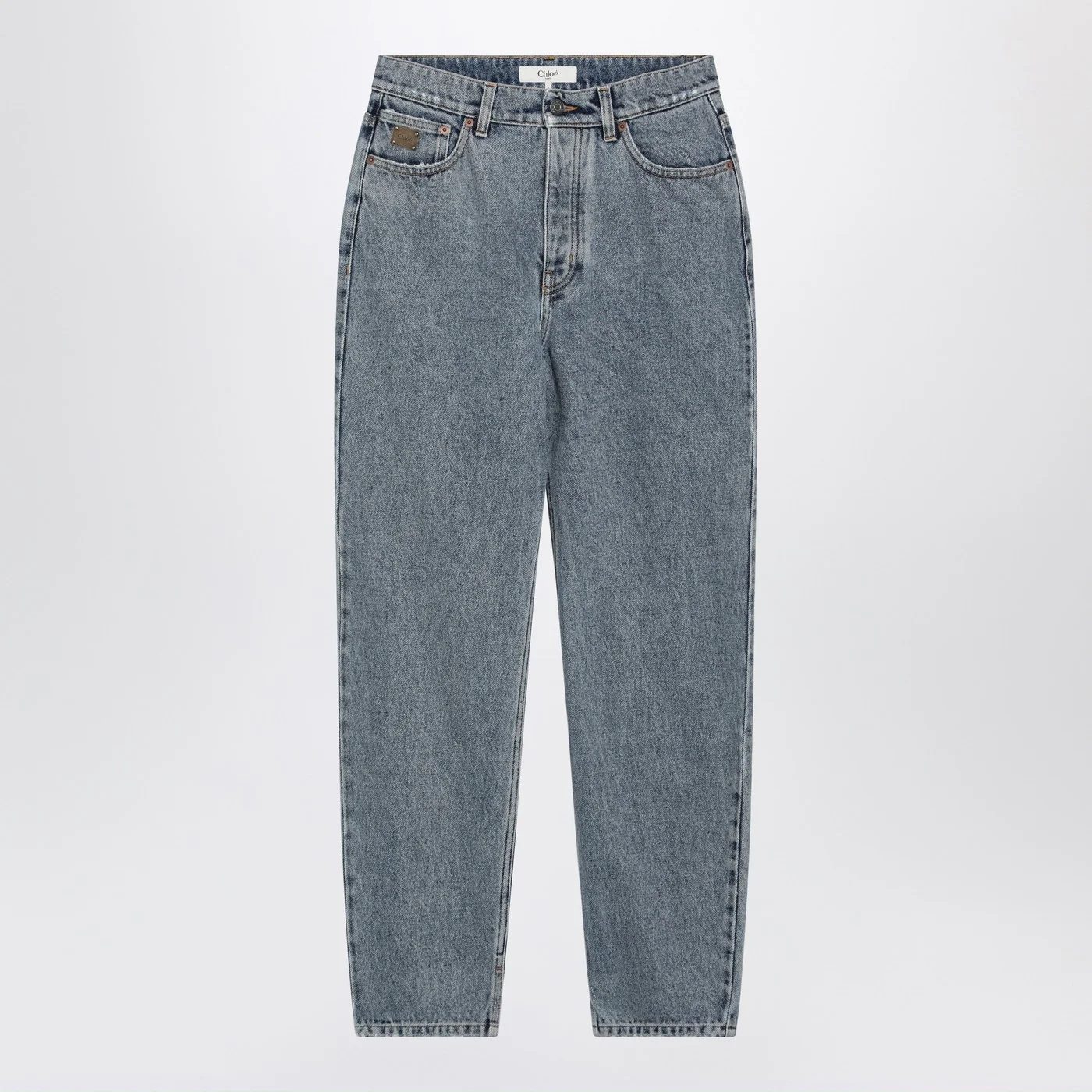 Chloé Light indigo high-waisted tapered jeans