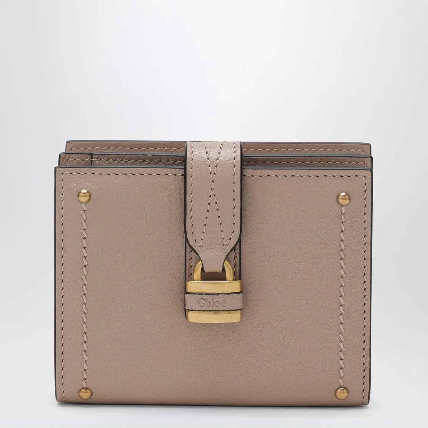 Chloé Pink leather square Paddington wallet