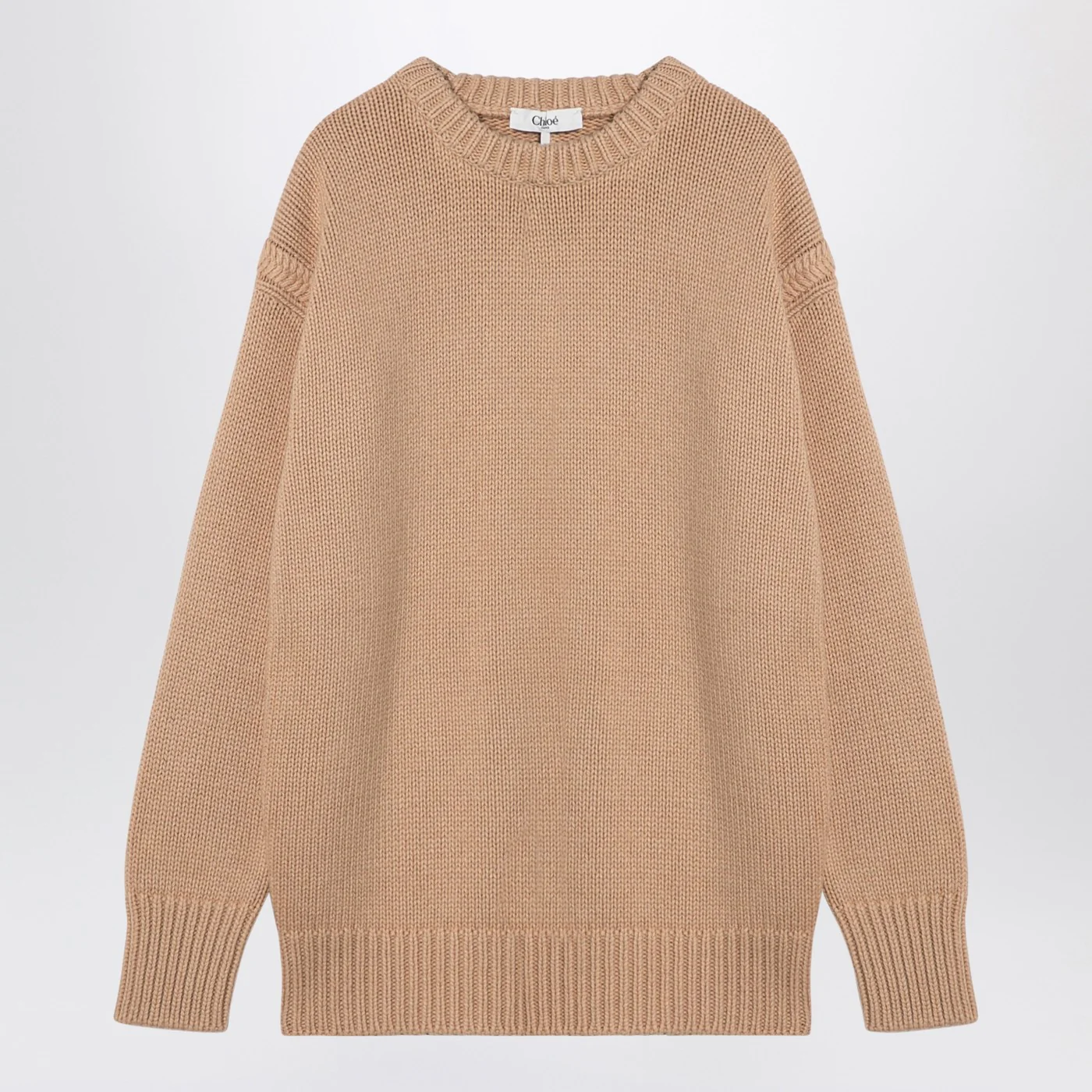 Chloé Nude cashmere and cotton oversize jumper