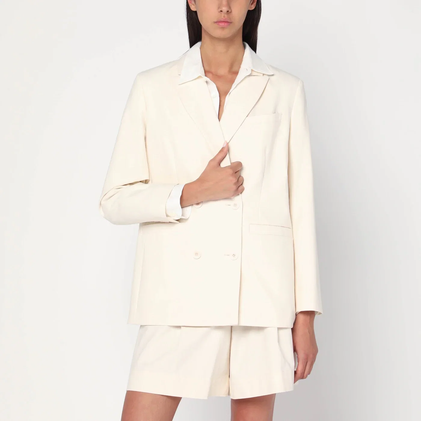 A.P.C. Double-breasted jacket in écru cotton
