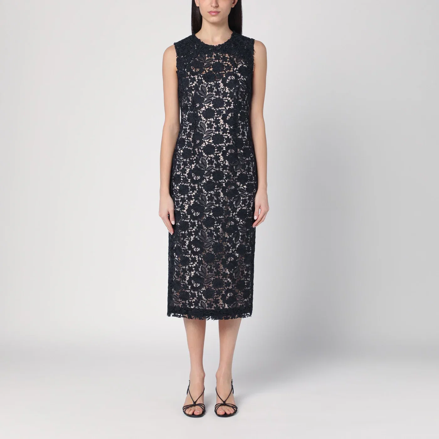 P.A.R.O.S.H. Blue lace midi dress