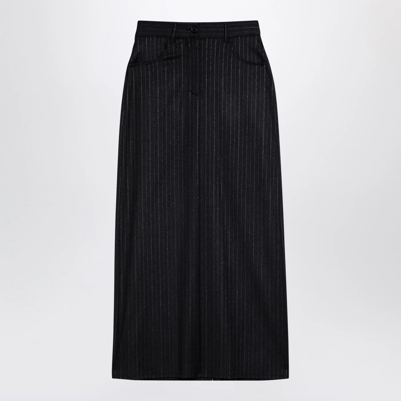 DEPARTMENT 5 Grey pinstripe wool-blend skirt