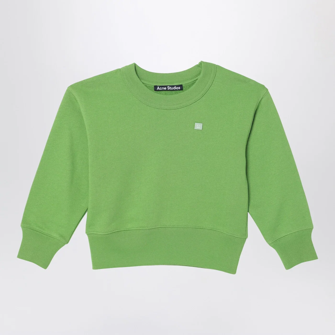 Acne Studios Green sweatshirt with small logo patch