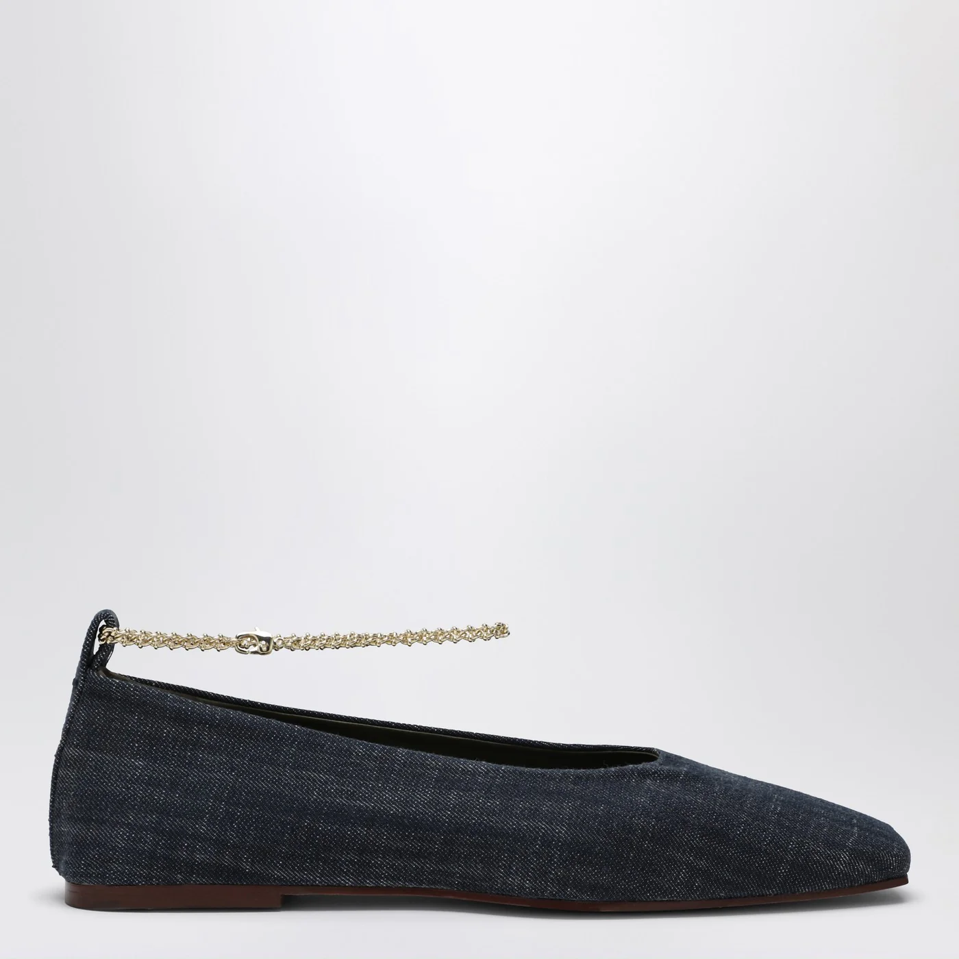 MARIA LUCA Navy blue denim Augusta ballerina