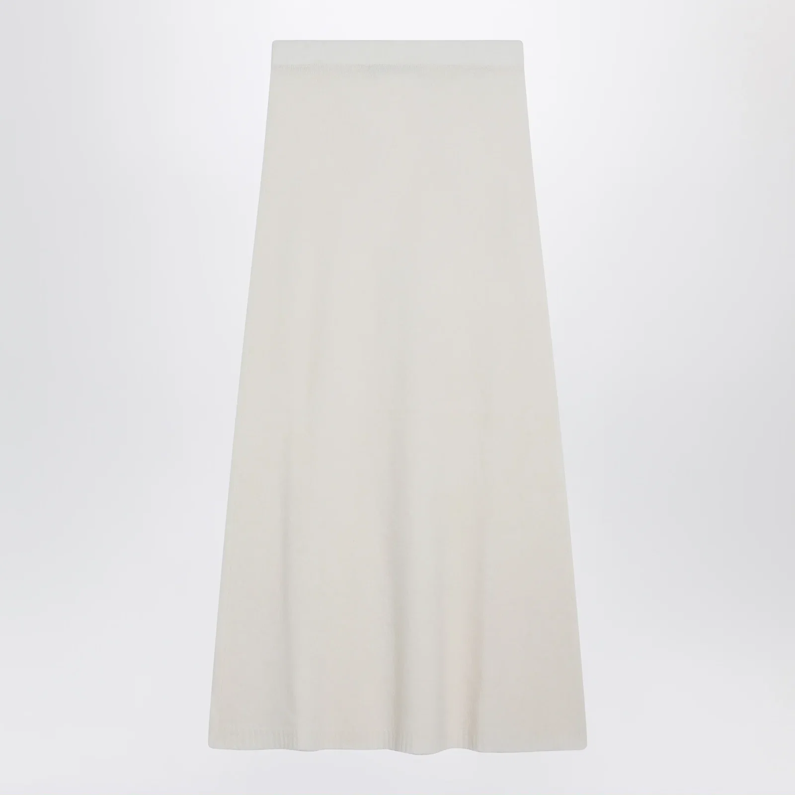 Max Mara Ivory skirt in stretch cashmere knit