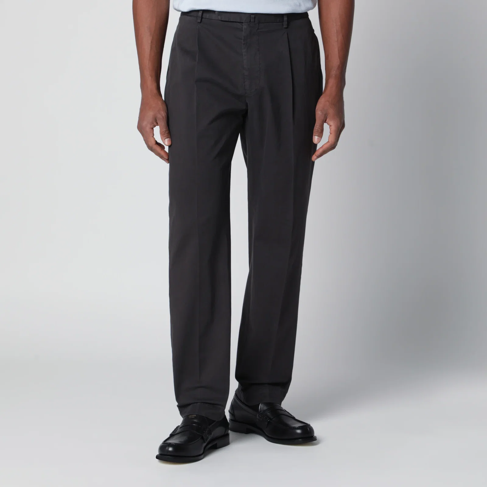 Santaniello Black cotton trousers