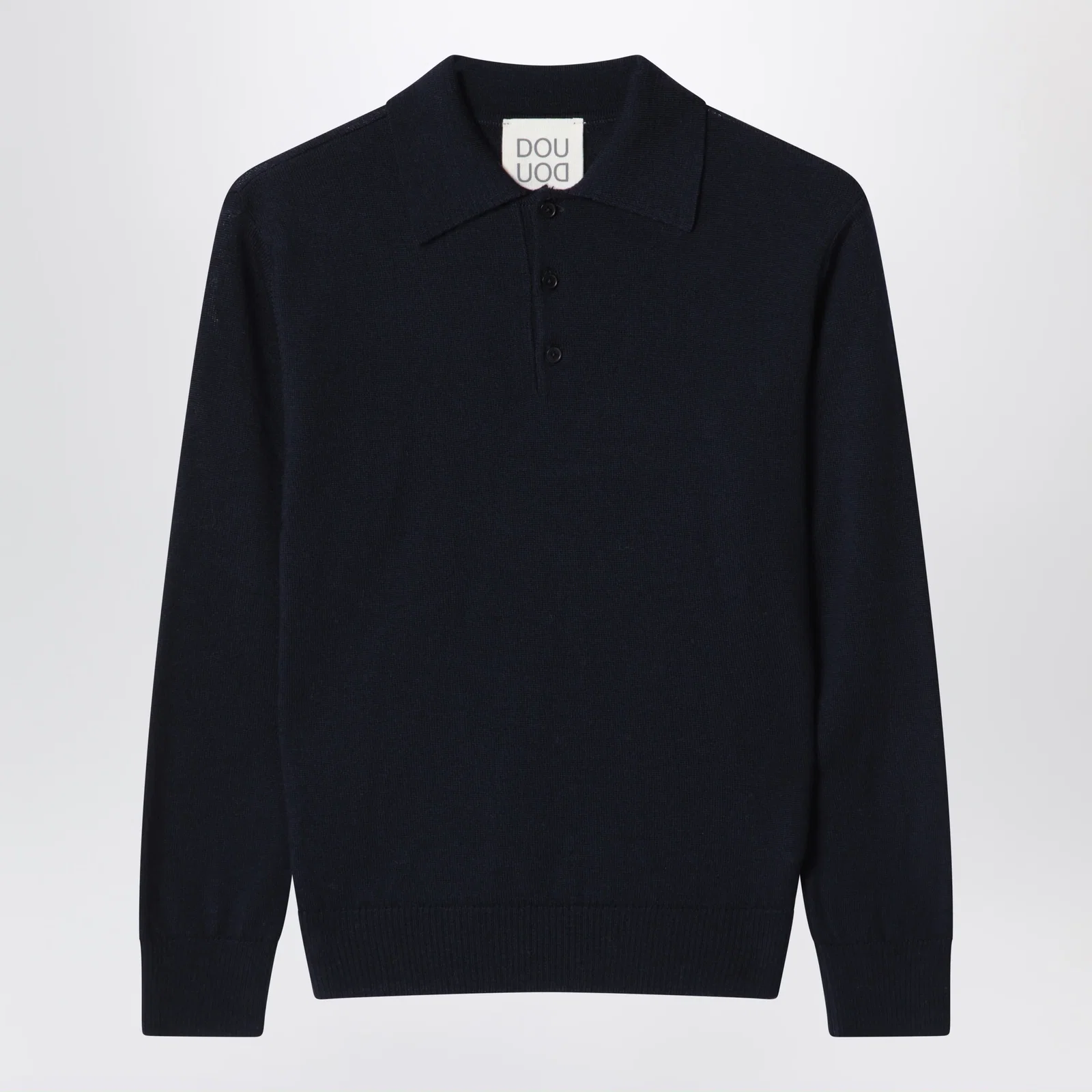 Douuod Blue wool polo shirt