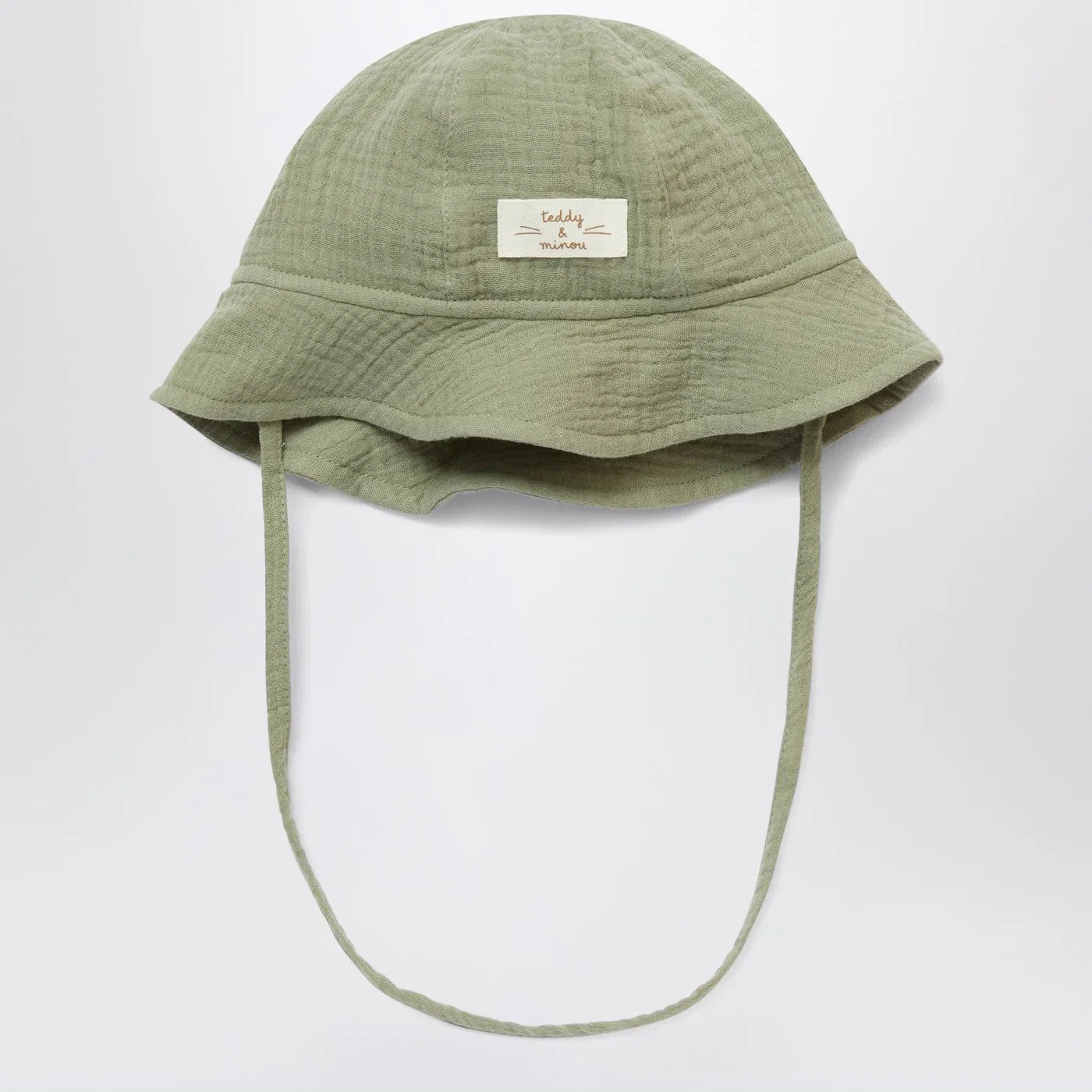Teddy & Minou Sage green hat with drawstring