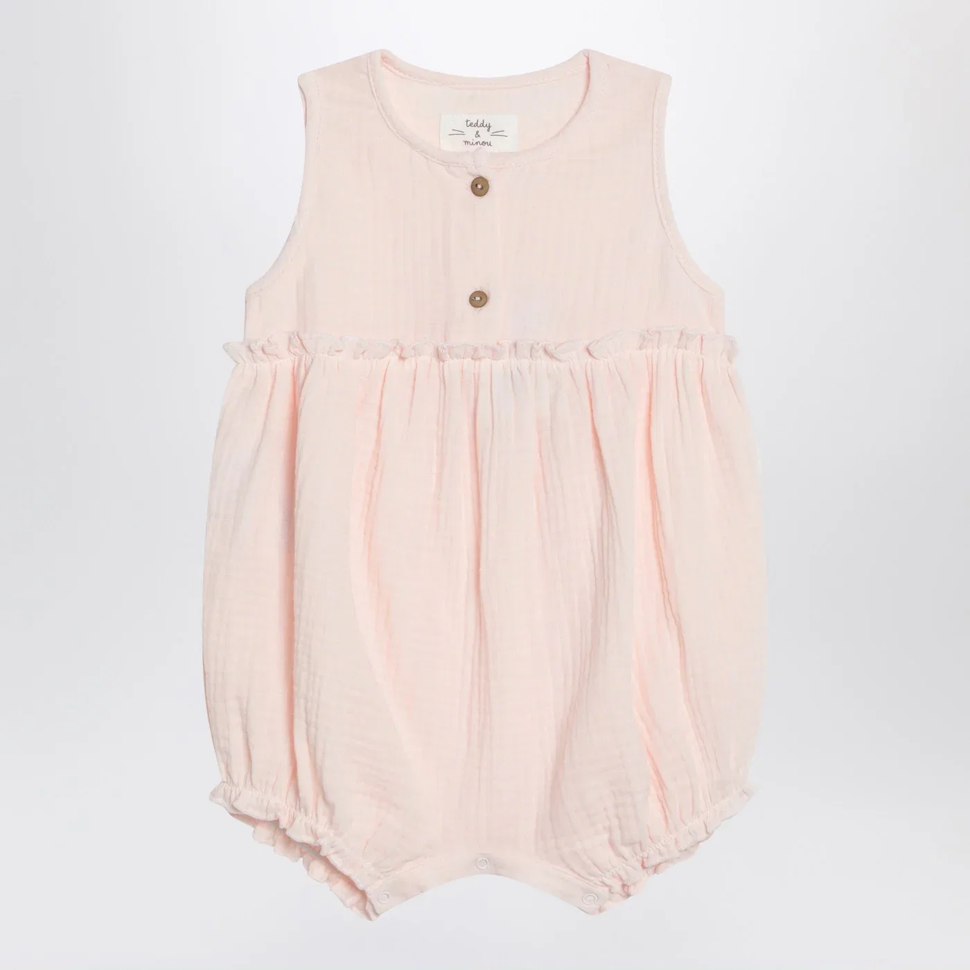 Teddy & Minou Pink cotton romper