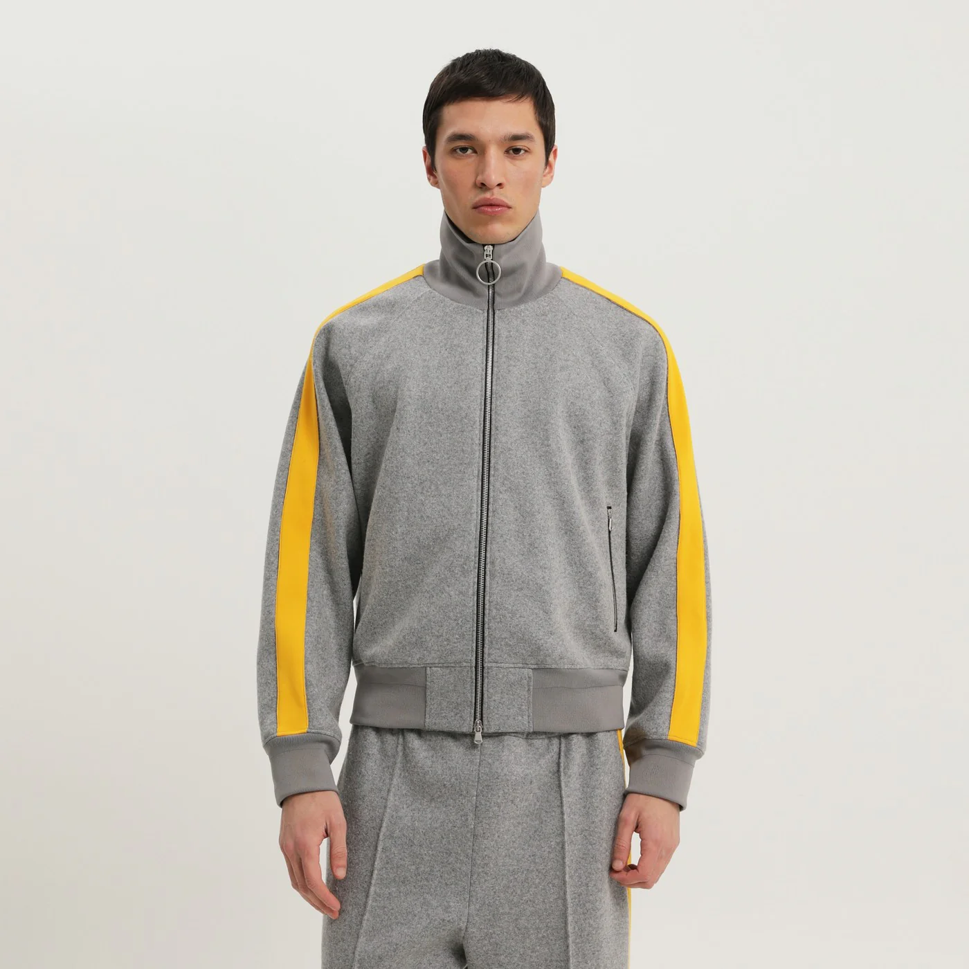 1989 STUDIO Gray jacket with side stripes