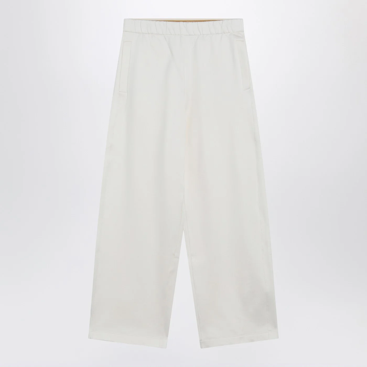 Max Mara White silk blend trousers