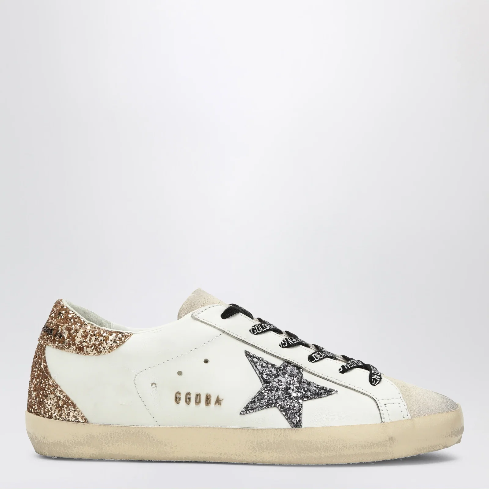 Golden Goose White/silver/gold Super-Star Sneakers