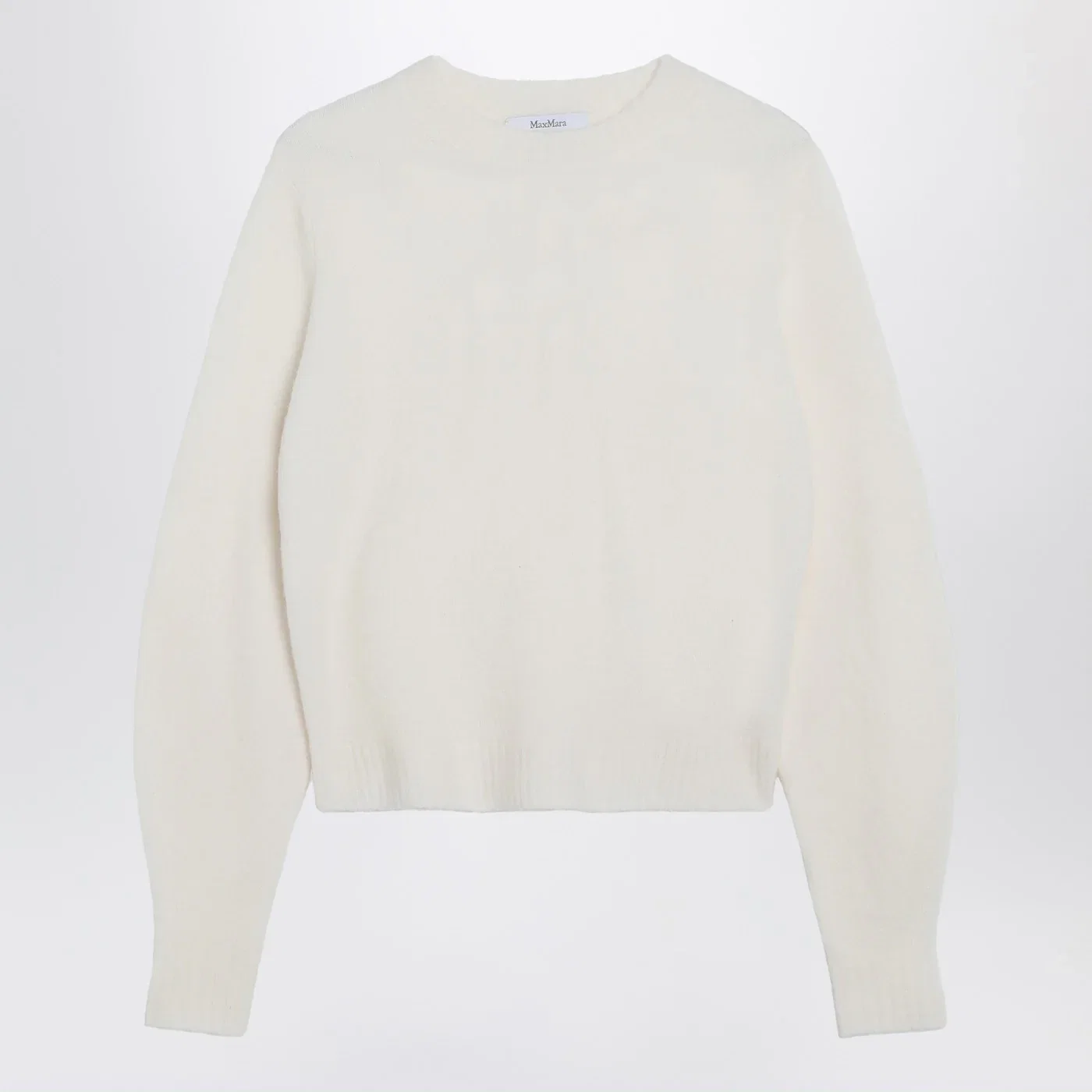 Max Mara Ivory sweater in stretch cashmere knit