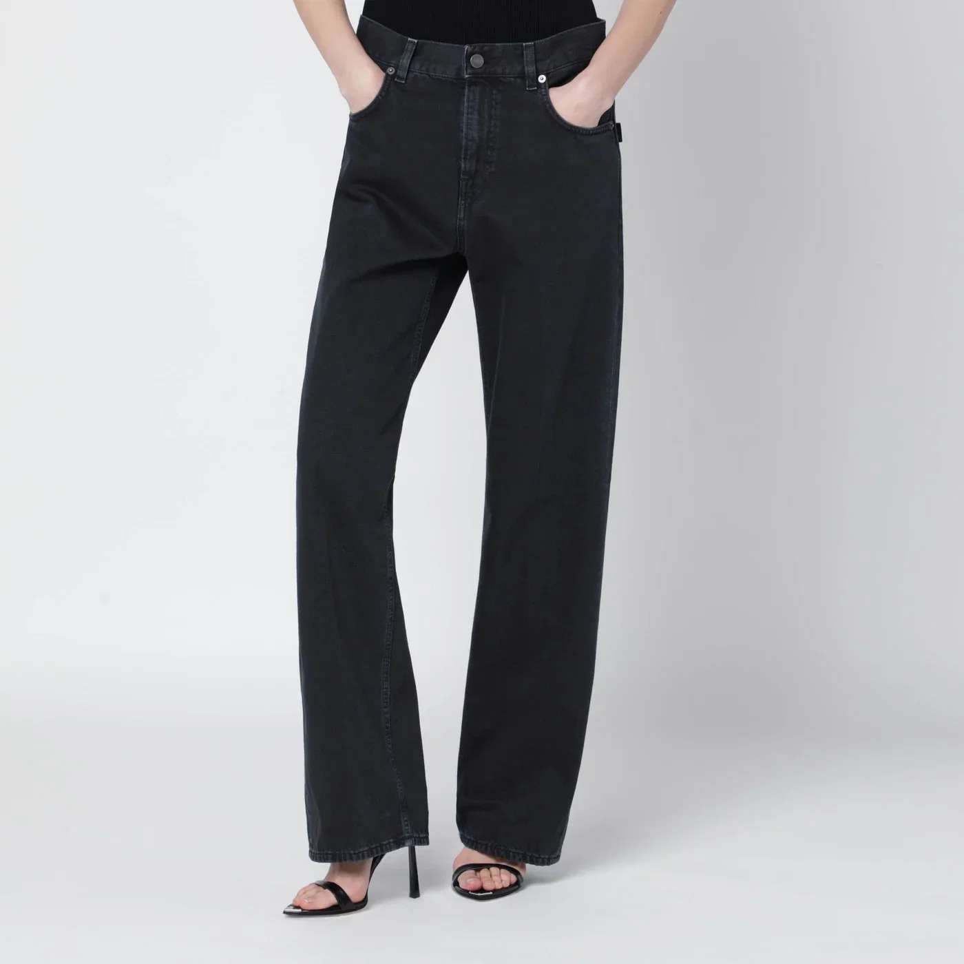 HAIKURE Charcoal wide-leg jeans