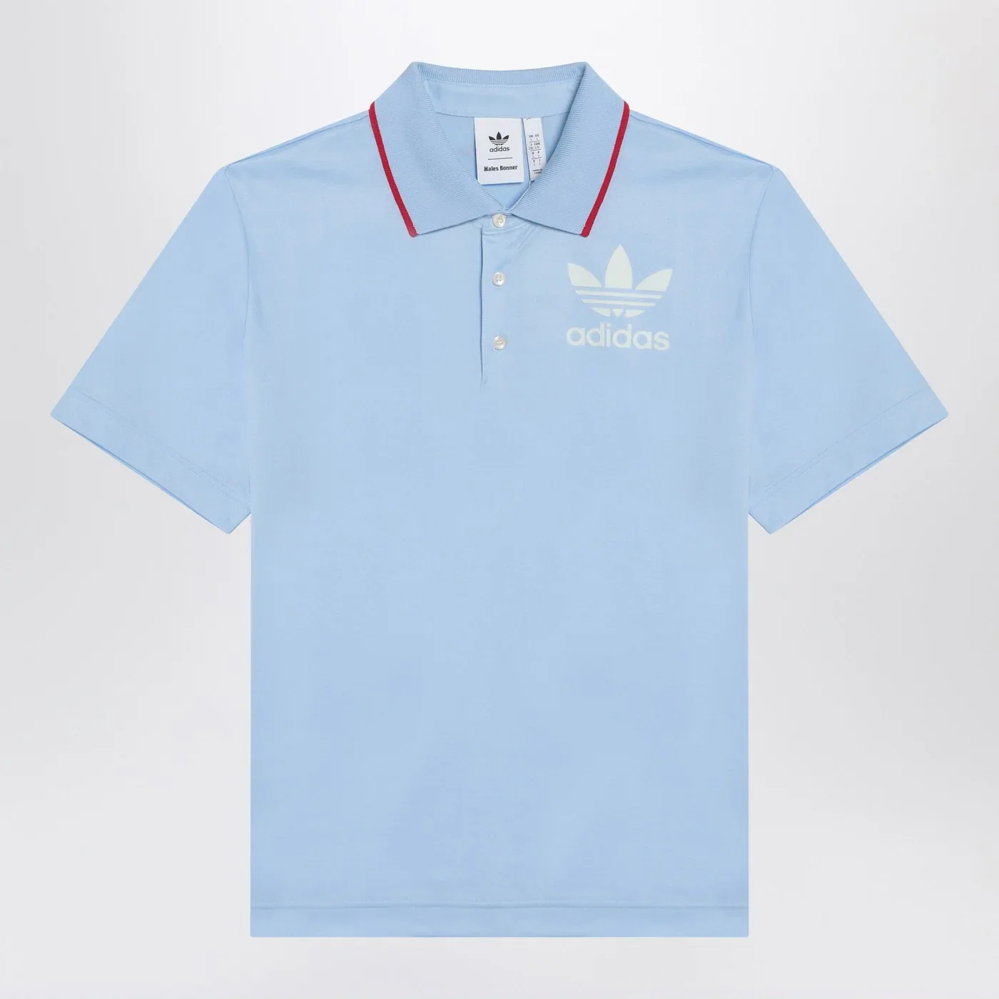 adidas by Wales Bonner Light blue polo shirt with logo