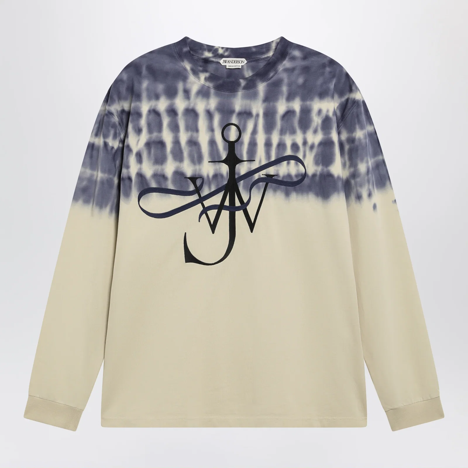 JW Anderson Écru/Navy Logo Print Sweatshirt