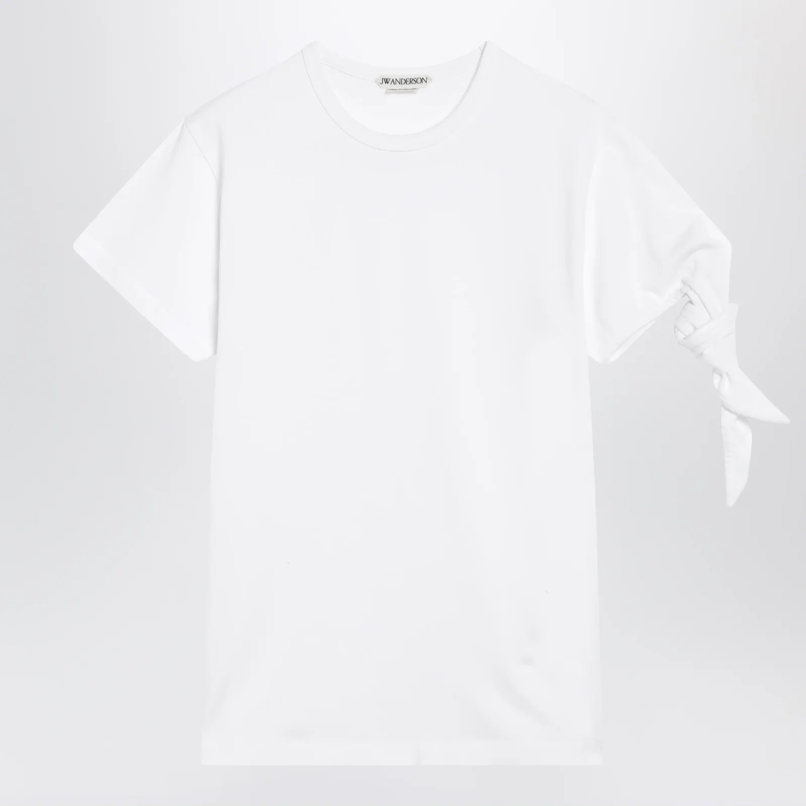 JW Anderson Women's knotted-sleeve jersey T-shirt in white