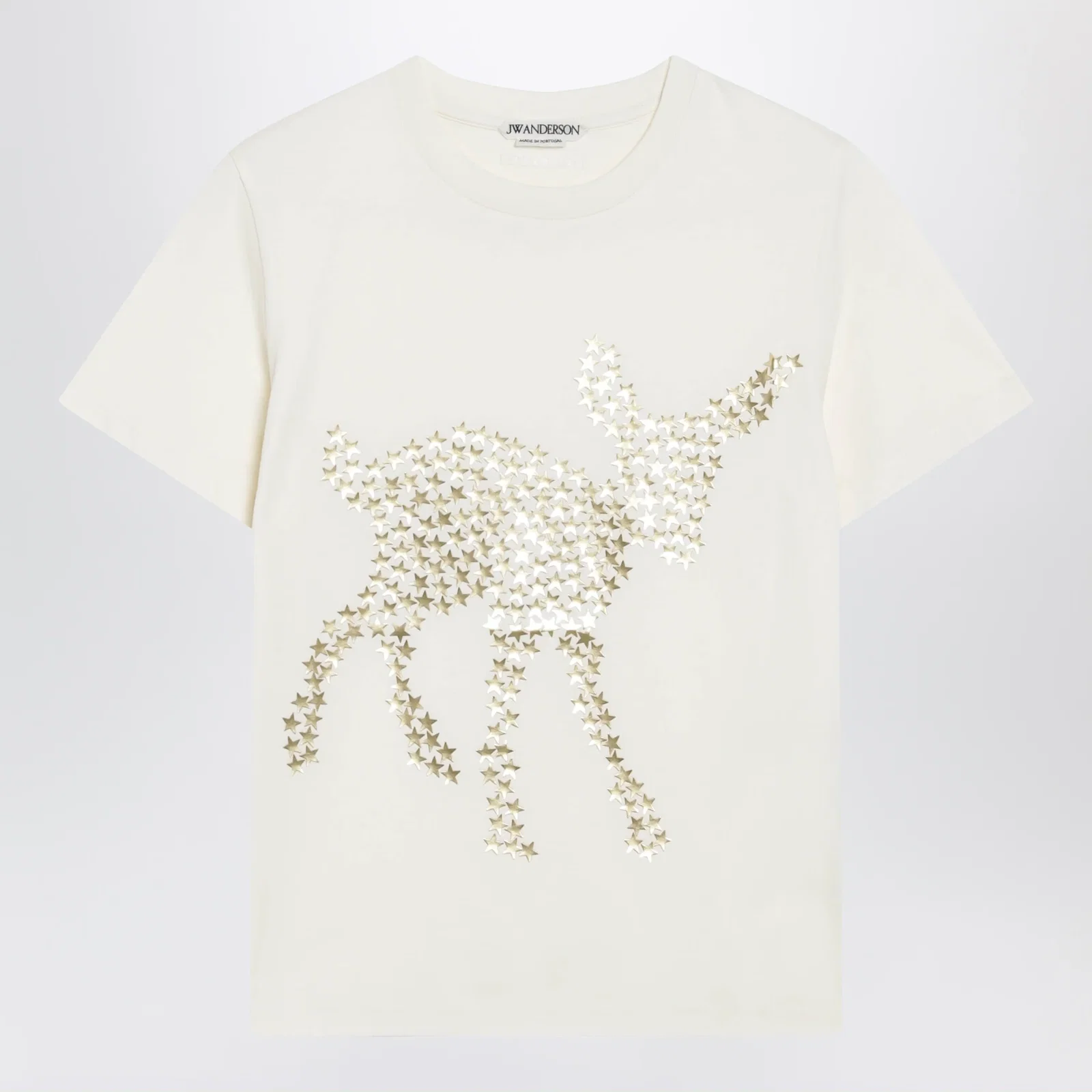 JW Anderson Animal Stars graphic T-shirt in cotton jersey, ecru