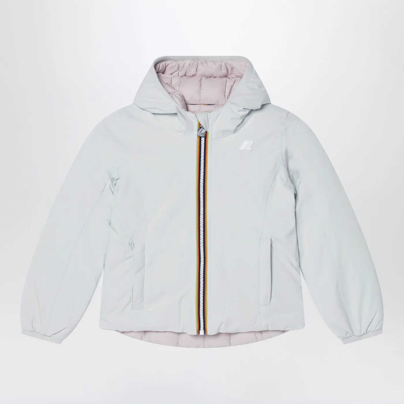 K-Way Reversible Lily Thermo jacket in gardenia white/pink