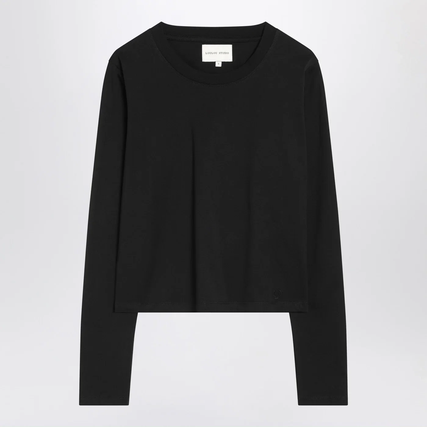 LouLou De Saison Black cotton crew-neck T-shirt