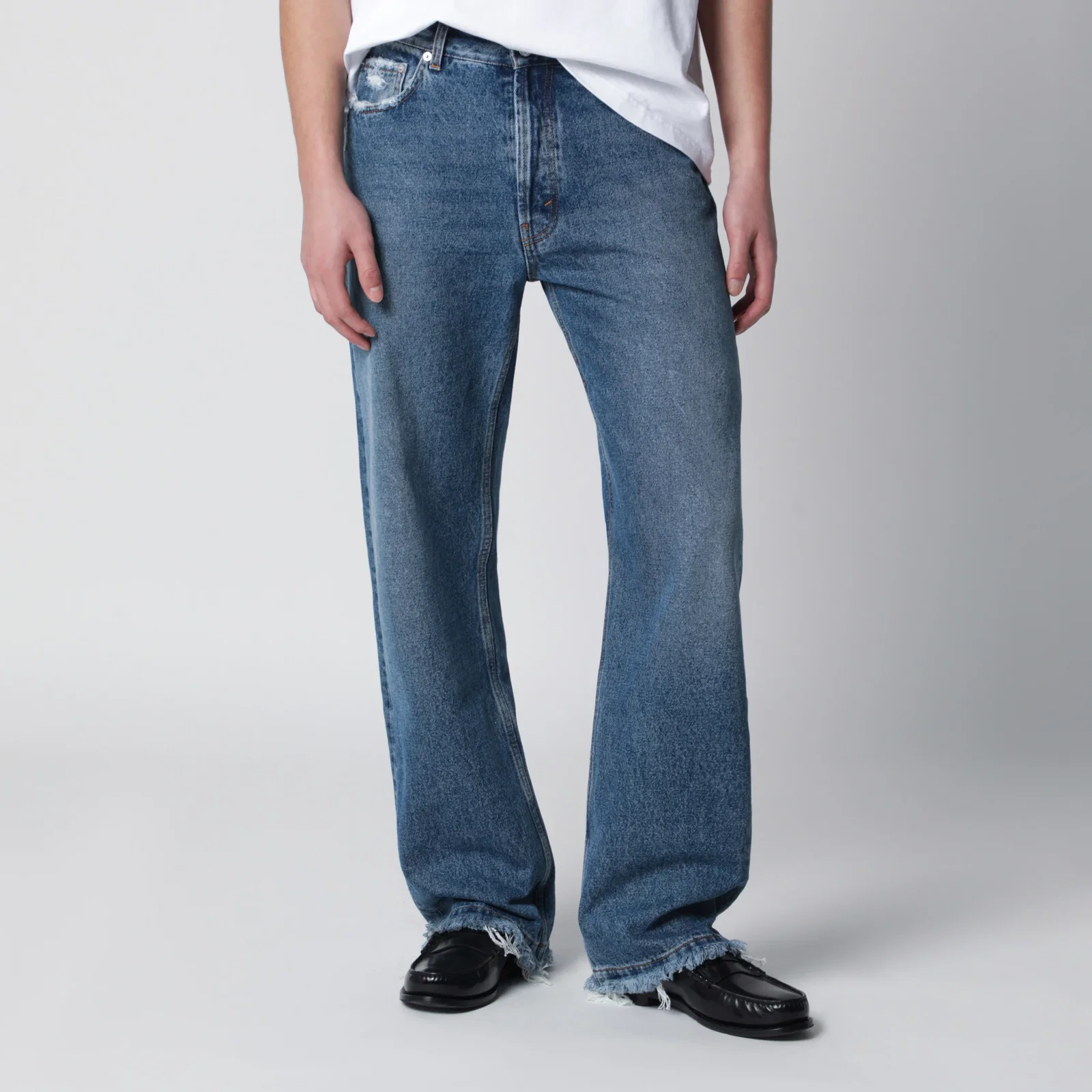 Séfr Frayed Cut jeans with fringed pockets