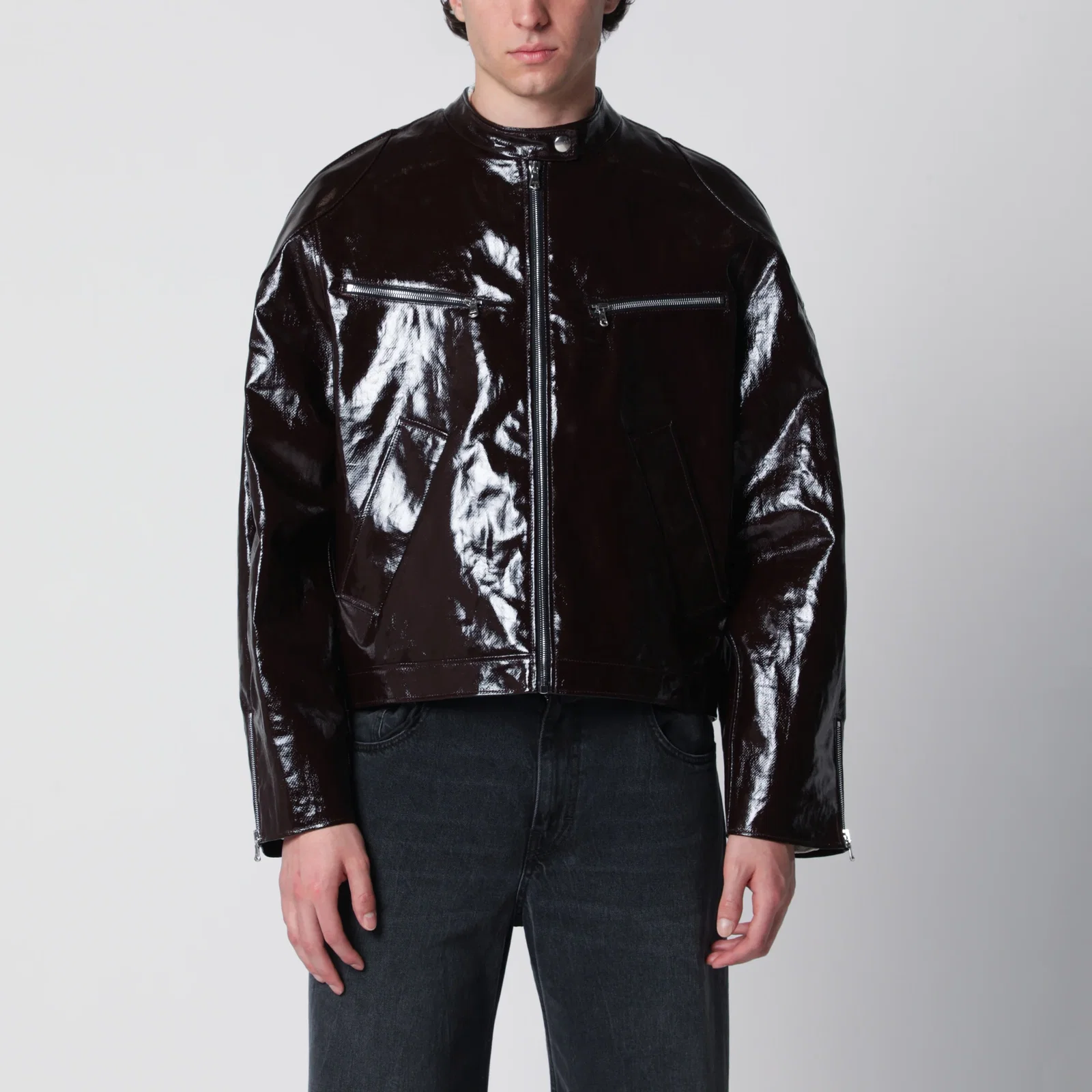 Séfr Ristretto Racer coated linen jacket